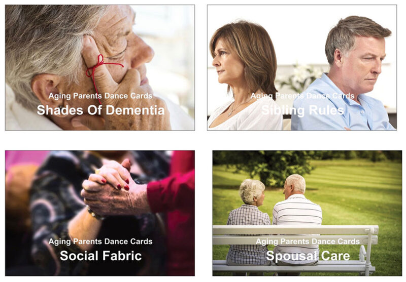 Aging Parents Dance cards 1 through 4