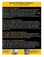 secrets of healthy caregivers new